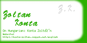 zoltan konta business card